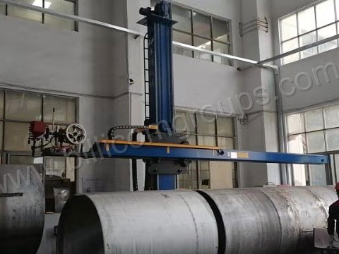 Photos of processing equipment embedded welding